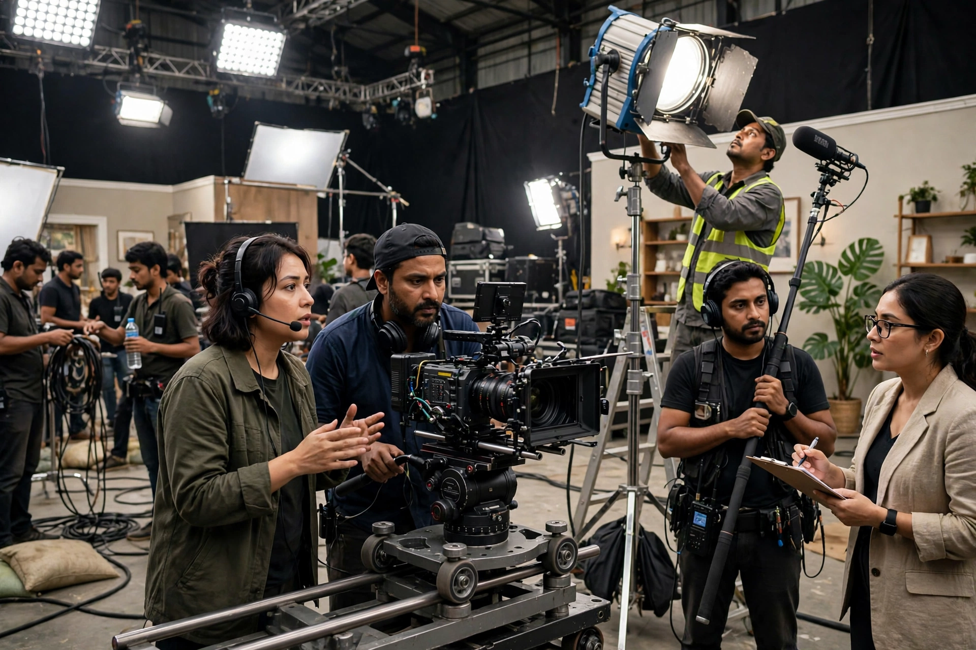 Video production house in Bangladesh โ Filmy Monkey crew filming a commercial
